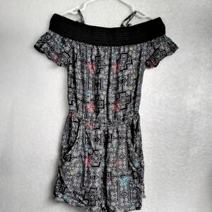 No Boundaries Juniors Off The Shoulder Romper   Size 7/9